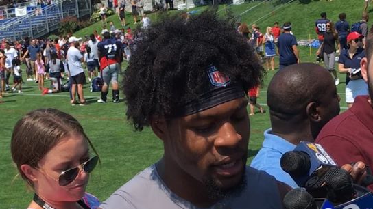 Video: WR N'Keal Harry on his rookie camp to this point taken at BSJ Headquarters (Patriots)