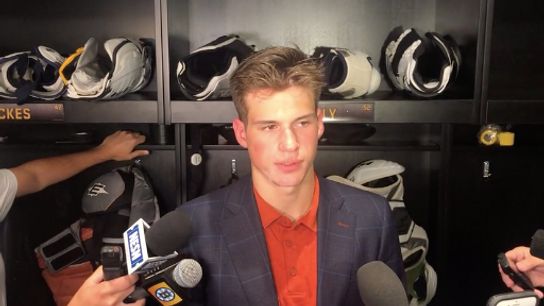 Video: Jack Studnicka talks goals for 2019-20 season taken at Warrior Ice Arena (Bruins)