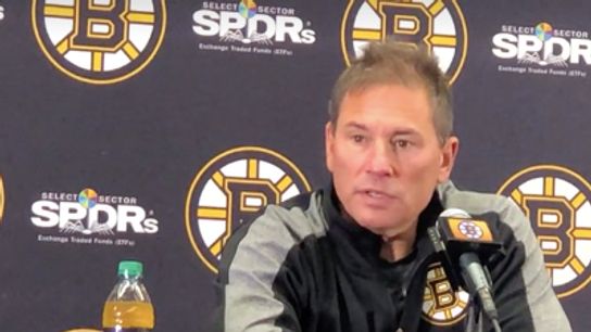 Video: Bruce Cassidy previews Bruins' home opener against Devils taken at TD Garden (Bruins)