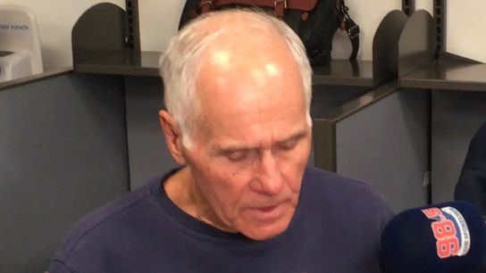 Video: Dante Scarnecchia on Patriots' o-line - 'I have to coach a lot better than I've been coaching' taken at Gillette Stadium (Patriots)