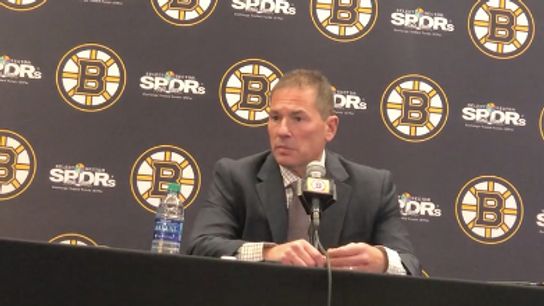 Video: Bruce Cassidy on second period -  ‘Maybe we need to be kicked in the ass a little’ taken at TD Garden (Bruins)