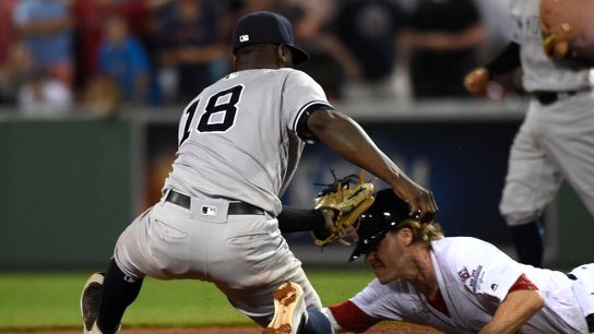 Rally in ninth cut short as Holt thrown out trying to steal second taken at Fenway Park (Red Sox)