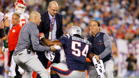 Brian Flores: Losing Dont'a Hightower means 'everyone has to do a little bit more' taken at BSJ Headquarters (Patriots)