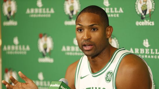 It's not clear yet to Al Horford if Celtics will start big or small taken at Salve Regina University (Celtics)