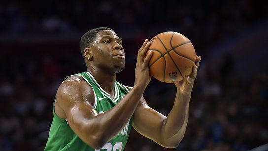 Guerschon Yabusele is facing off against Joakim Noah in G-League action on Wednesday taken at BSJ Headquarters (Celtics)
