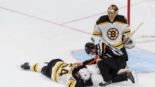Adam McQuaid out eight weeks with broken fibula taken at Warrior Ice Arena (Bruins)