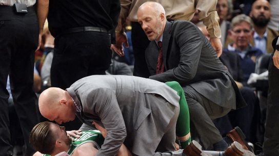 Brad Stevens on Gordon Hayward: We expect him to make a full recovery taken at TD Garden (Celtics)