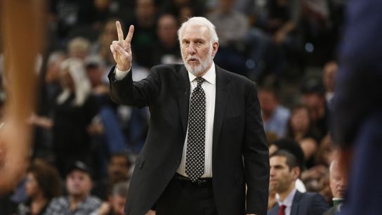 Gregg Popovich on Brad Stevens: 'He's a special person, on and off the court' taken at TD Garden (Celtics)