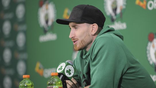 Gordon Hayward on potential return this season: 'My mind is open to it' taken at TD Garden (Celtics)