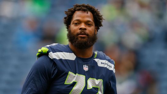 Were the Patriots in on Seahawks end Michael Bennett? taken at BSJ Headquarters (Patriots)