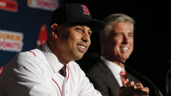 Alex Cora returns as Red Sox manager taken at BSJ Headquarters (Red Sox)