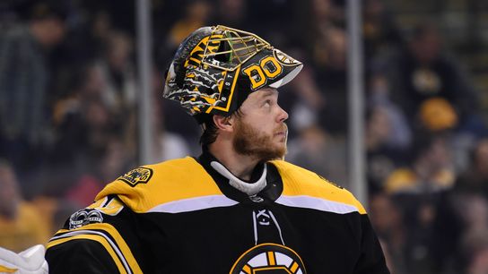 Anton Khudobin disappointed in Russia's Olympic banishment taken at Warrior Ice Arena (Bruins)