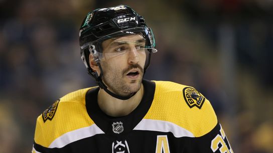 Analysis: How will the Bruins handle life without Patrice Bergeron (broken foot)? taken at Warrior Ice Arena (Bruins)