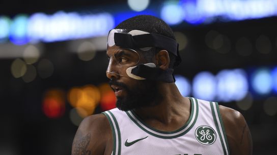 After going back to the mask, Kyrie Irving is shooting lights out taken at BSJ Headquarters (Celtics)