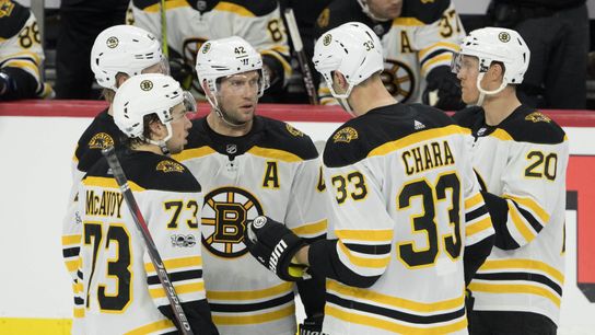 NHL Notes: Pre-faceoff huddle now becoming the norm taken at BSJ Headquarters (Bruins)
