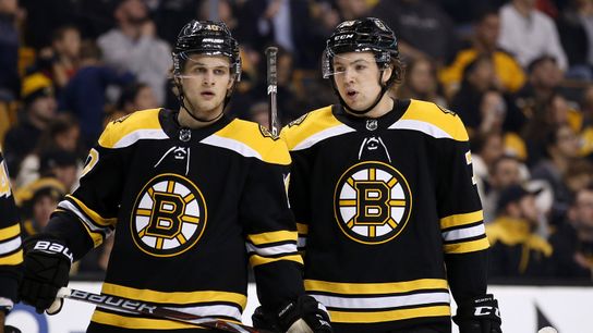 Bruce Cassidy helps BSJ break down the Bruins' rookie class at the break taken at PPG Paints Arena (Bruins)