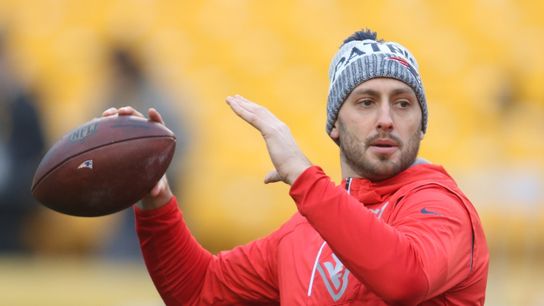 With Tom Brady on the sidelines, Brian Hoyer takes turn in spotlight taken at Gillette Stadium (2017 AFC Championship)