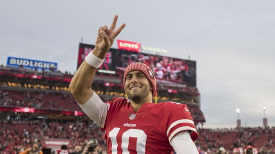 First and 10: Jimmy Garoppolo's cashing in and his old mates are REALLY happy for him taken at BSJ Headquarters (Patriots)