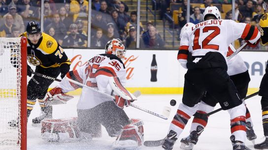 Final: Bruins 3, Devils 2 -- Boston becomes first NHL team this season with three, 20-goal scorers taken at TD Garden (Bruins)