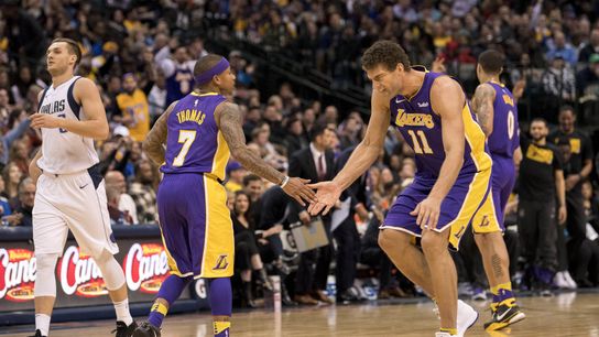 Do the Celtics still have a realistic shot of receiving Lakers pick? taken at BSJ Headquarters (Celtics)