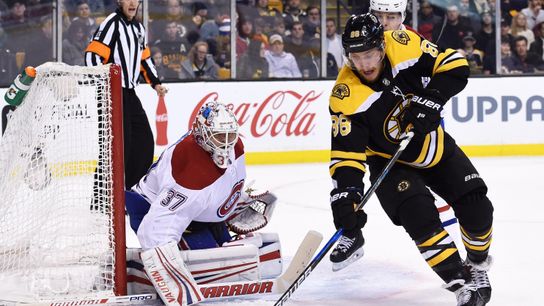 Bruins' David Pastrnak can't buy a goal, but he's keeping them out taken at TD Garden (Bruins)
