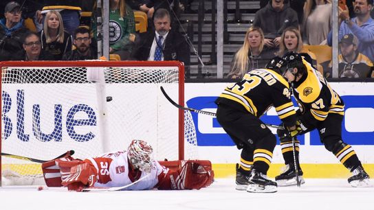 BSJ Game Report: Bruins 6, Red Wings 5 (OT) -- 5-point performance for Brad Marchand taken at TD Garden (Bruins)