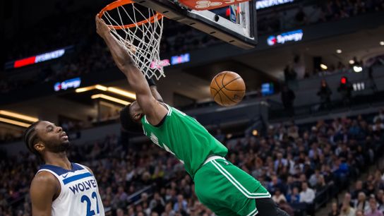 Jaylen Brown appears to dodge serious injury after ugly fall taken at BSJ Headquarters (Celtics)