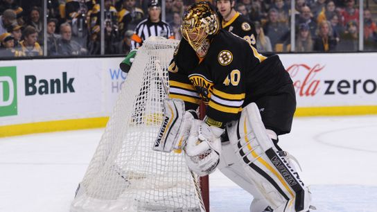 Tuukka Rask (yes, him) focused on giving the offense a boost taken at Warrior Ice Arena (Bruins)