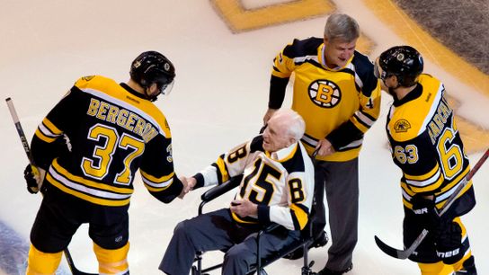 Patrice Bergeron moves past Bobby Orr in goals scored as a Bruin taken at TD Garden (Bruins)