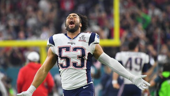 Kyle Van Noy in rare company with snap streak: 'I just want to be on the field no matter what' taken at BSJ Headquarters (Patriots)