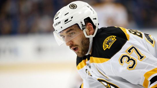 Without injured leader Patrice Bergeron up front, Bruins outplayed again to start road trip taken at Pepsi Center (Bruins)