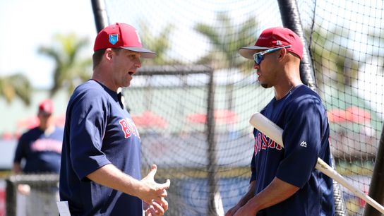 Red Sox embrace a new, more aggressive hitting philosophy at the plate taken at Roger Dean Stadium (Red Sox)