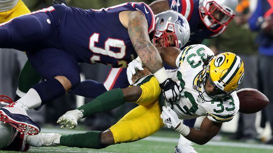 #StayCovered Defensive Play of the Game: Lawrence Guy's forced fumble is a game-changer for Patriots taken at Gillette Stadium (Presented by Mass Health Connector)