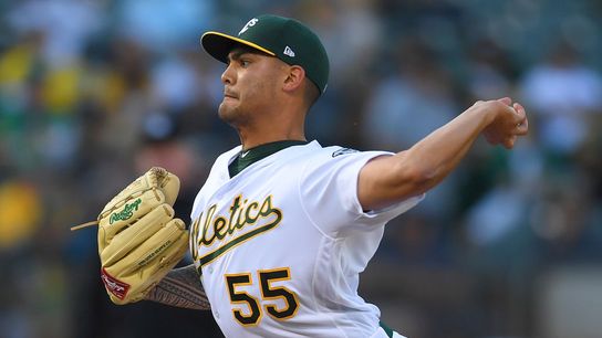 Final: A's 3, Red Sox 0 - Sox are no-hit by Sean Manaea taken at Oakland Coliseum (Red Sox)