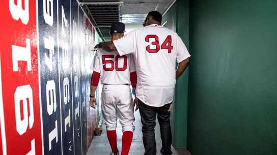 MLB Notebook: David Ortiz hopes Red Sox, Mookie Betts can work out deal to remain in Boston taken at BSJ Headquarters (Spring Training '19)