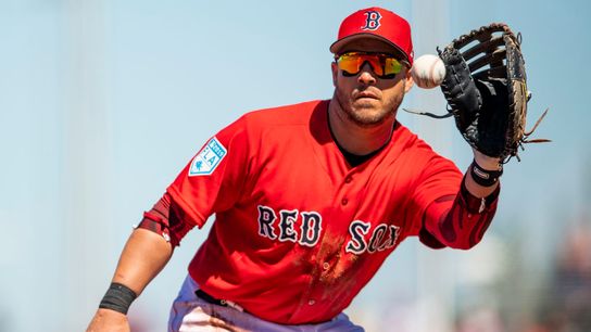 McAdam: Steve Pearce finally finds his baseball home with Red Sox taken at Ed Smith Stadium (Spring Training '19)