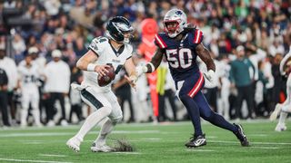 Giardi: Patriots pushing for more Jacas - can he deliver more than he did vs. Eagles? taken at Gillette Stadium (Patriots). Photo by (Paul Johnson for BSJ)