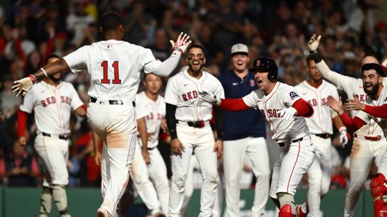 MLB Notebook: Rafael Devers' dramatic walk-off homer a ‘huge boost’ for the Red Sox, rookie works out at first base, rotation boost coming; a look around the league taken at BSJ Headquarters (Red Sox)