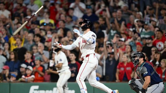 Trevor Story walks it off as Red Sox rally past Mariners in wild 9-8 win taken at BSJ Headquarters  (Red Sox). Photo by Brian Fluharty-Imagn Images