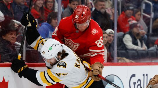 Final: Red Wings 5, Bruins 4  - Swayman gets pulled, Bruins allow 5 goals taken at BSJ Headquarters. Photo by (Rick Osentoski-Imagn Images)