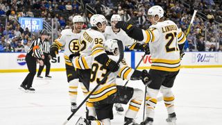 Final: Bruins 5, Blues 2 - Kastelic and Minten both score 2 goals in win against Blues taken at BSJ Headquarters (Bruins). Photo by (Jeff Curry-Imagn Images)