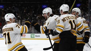 Final: Bruins 4, Blue Jackets 3 (F/SO) - Bruins complete comeback in shootout after allowing three goals in first period taken at BSJ Headquarters (Top Bruins). Photo by (Winslow Townson-Imagn Images)