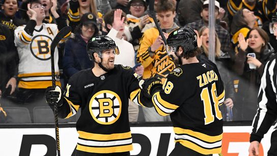 BSJ Live Coverage: Bruins 2 vs Blue Jackets 1 (3rd) - Geekie puts Bruins in front with power play goal taken at BSJ Headquarters. Photo by (Eric Canha-Imagn Images)