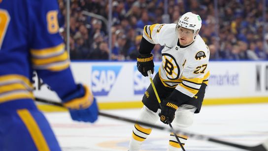 BSJ Live Coverage: Bruins 1 vs Sabres 1 (OT) - Bruins and Sabres head to overtime taken at BSJ Headquarters. Photo by (Timothy T. Ludwig-Imagn Images)