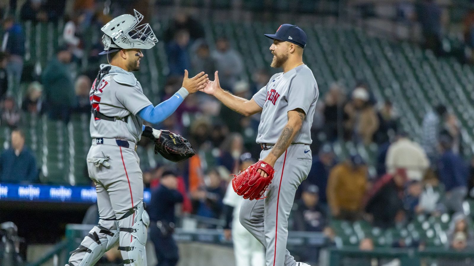Final: Boston Red Sox 4, Detroit Tigers 0 - Red Sox shutout Tigers, complete sweep in Comerica taken at BSJ Headquarters (Top Red Sox). Photo by (David Reginek-Imagn Images)