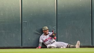Final: Red Sox 2 vs Braves 3 (F/10) - Red Sox lose in extras to Braves taken at BSJ Headquarters (Top Red Sox). Photo by (Dale Zanine-Imagn Images)