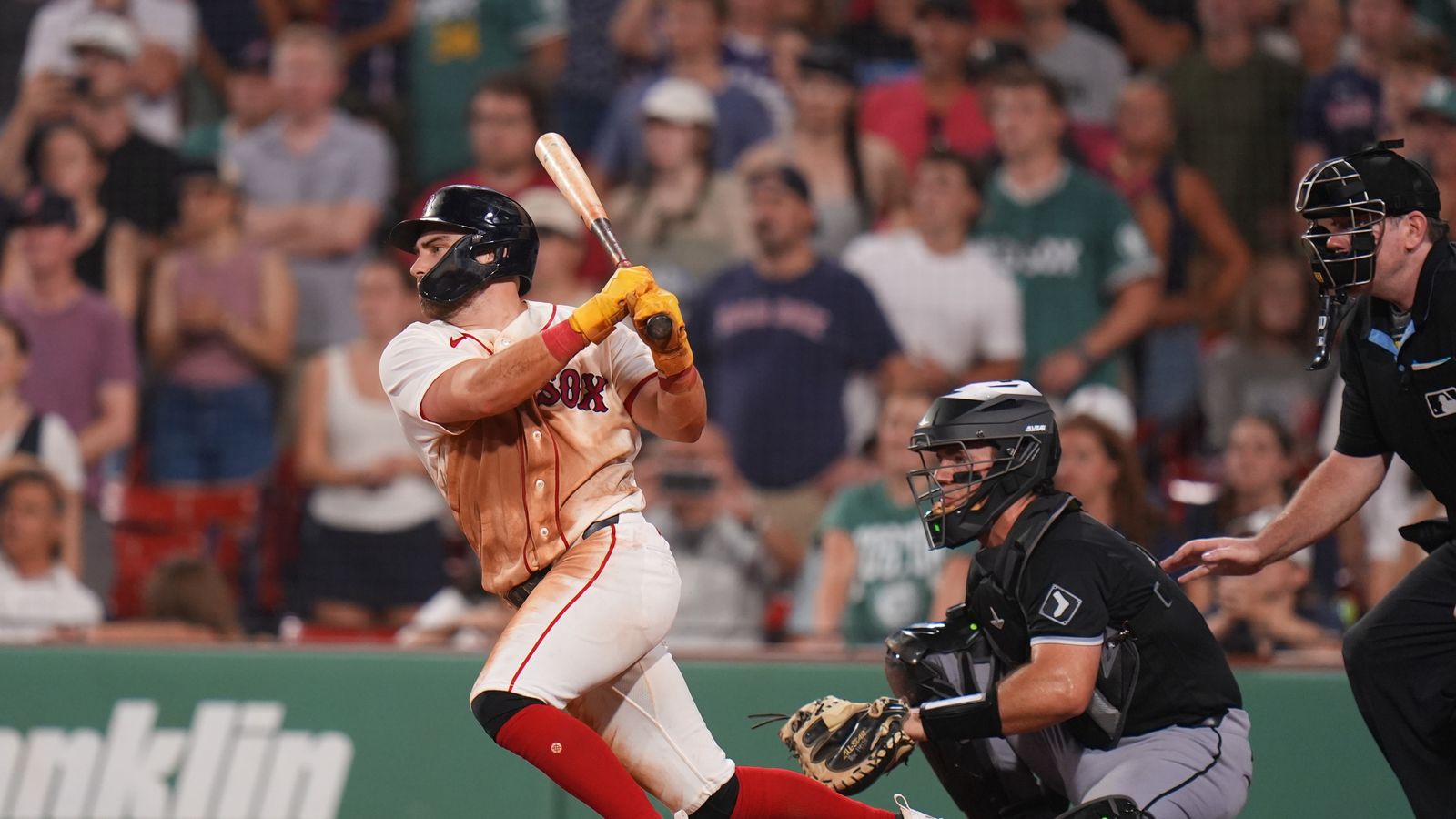 Final: Red Sox 12, White Sox 11 (F/13) - Durbin hits walk off single in 13th inning, Red Sox sweep White Sox  taken at BSJ Headquarters (Top Red Sox). Photo by (David Butler II-Imagn Images)
