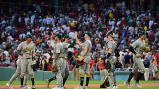 Final: Red Sox 3, Athletics 4 - Chapman loses lead in ninth inning, A's win series taken at BSJ Headquarters (Top Red Sox). Photo by (Bob DeChiara-Imagn Images)