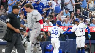 Final: Red Sox 3, Blue Jays 5  - Red Sox drop fourth straight game taken at BSJ Headquarters (Top Red Sox). Photo by (Kevin Sousa-Imagn Images)