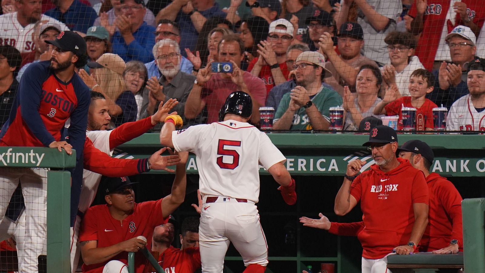 Final: Red Sox 11, Diamondbacks 1 - All nine starters record RBI's in Red Sox win taken at BSJ Headquarters (Top Red Sox). Photo by (David Butler II-Imagn Images)